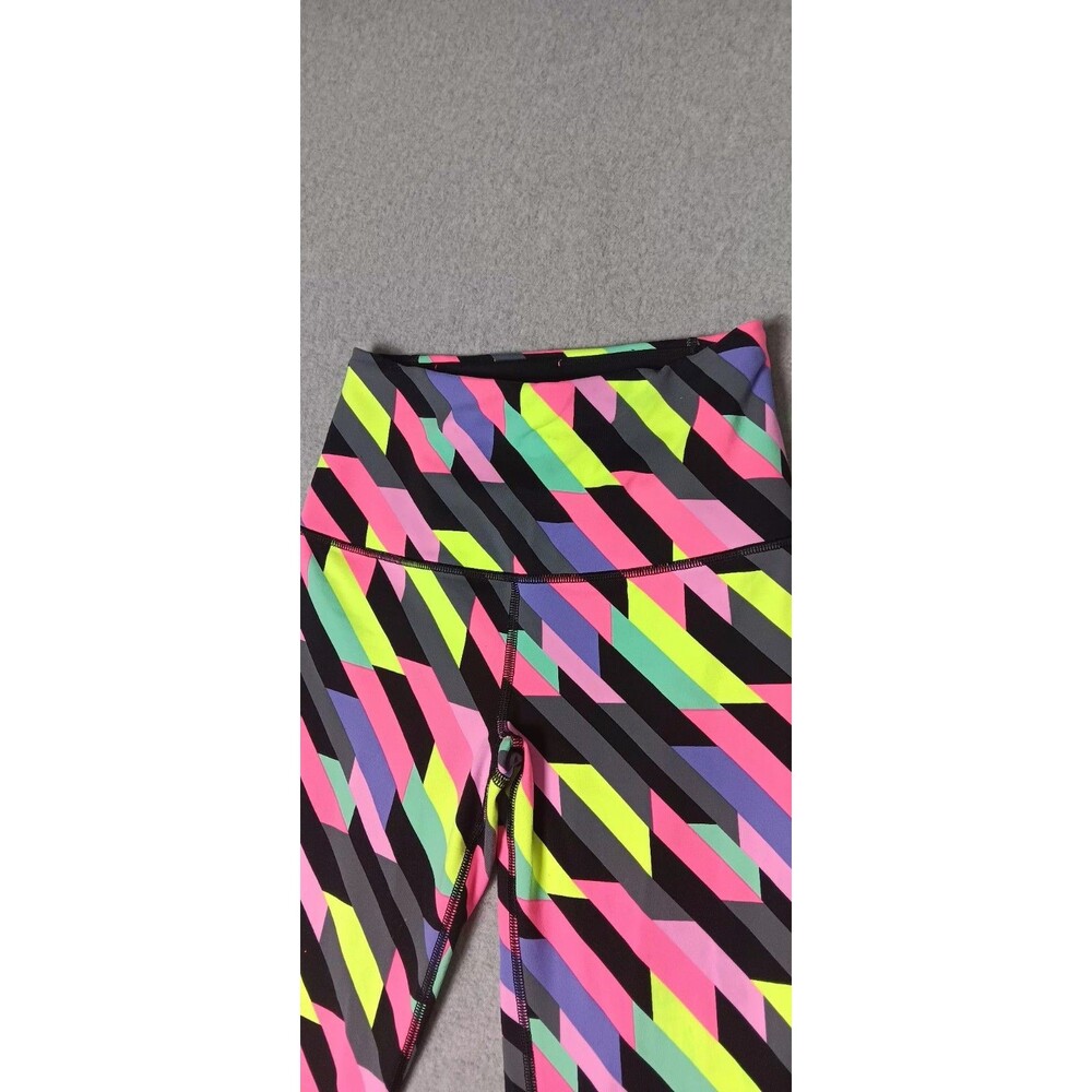 Victorias Secret VSX Sport Coolant Knockout Leggings S Neon Colorblock Abstract - Picture 3 of 10